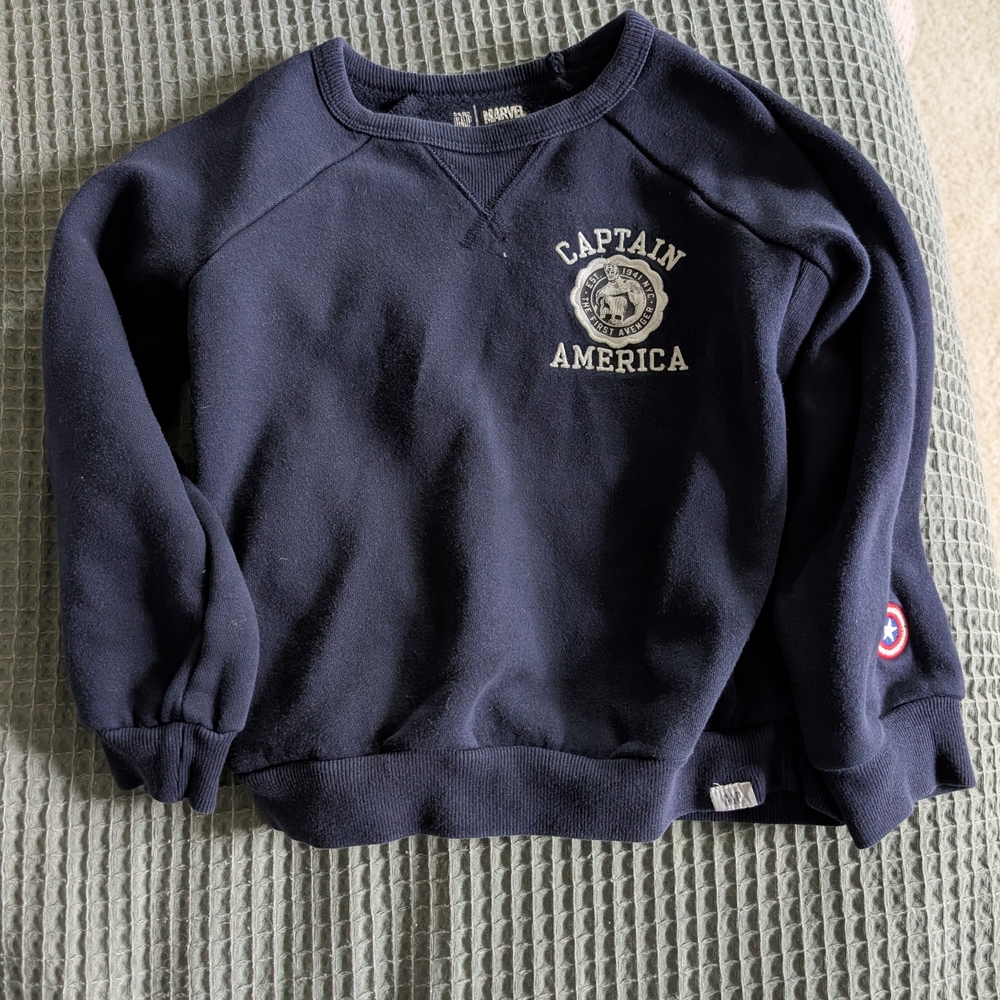 GAP Dark Blue Captain America Crewneck Sweater